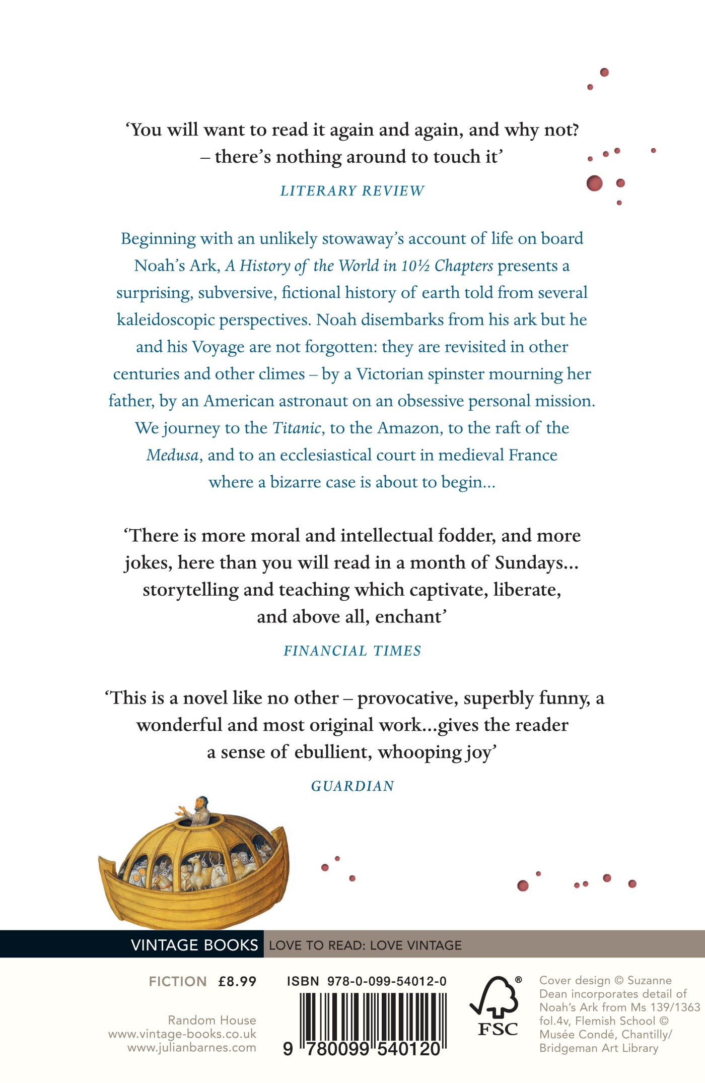 A History of the World in 10 1/2 Chapters achterkant