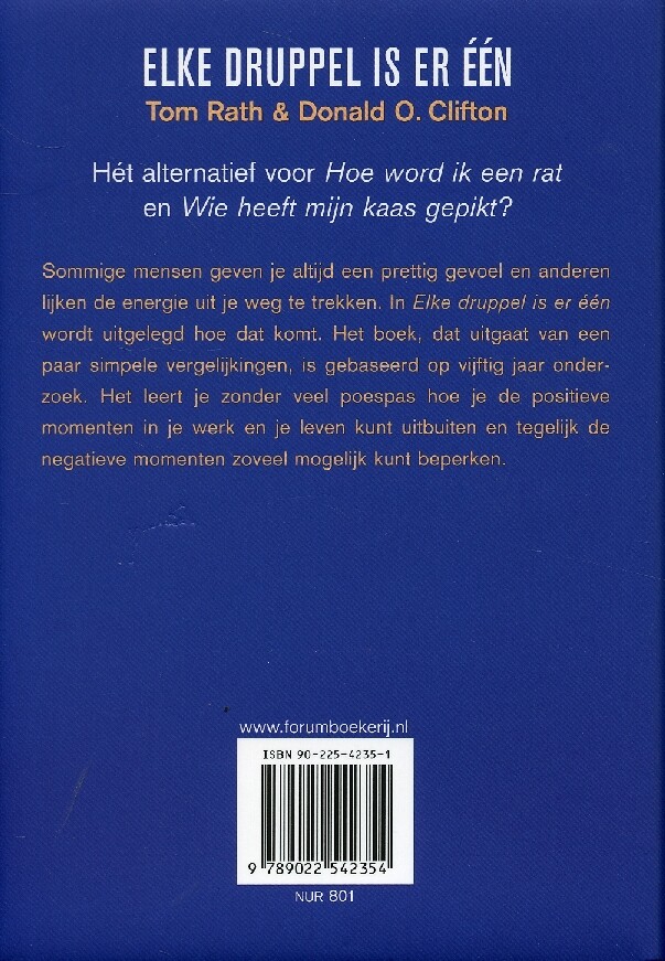 Elke druppel is er een achterkant