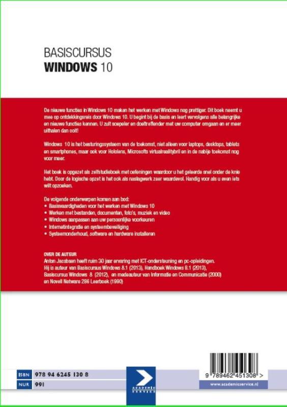 Basiscursussen  -   Basiscursus Windows 10 achterkant