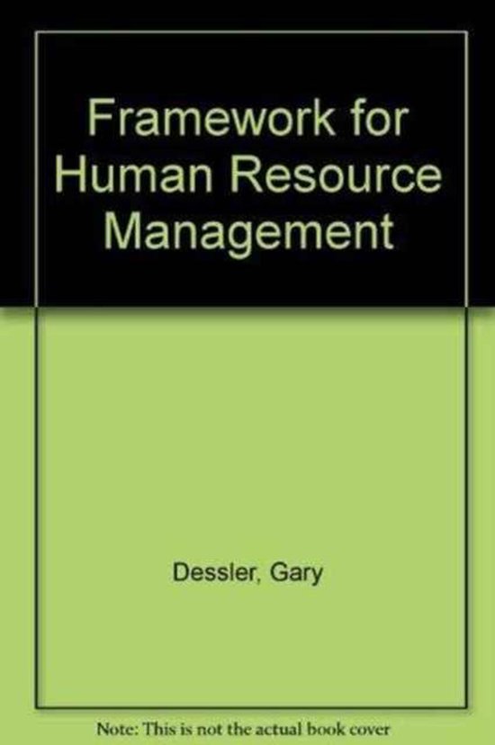 Framework for Human Resource Management