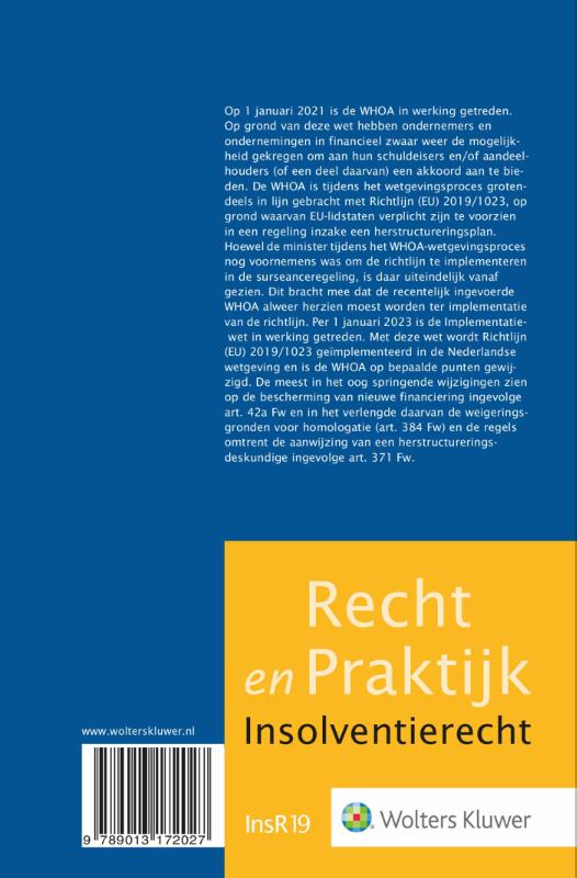 De herijking van het faillissementsrecht achterkant