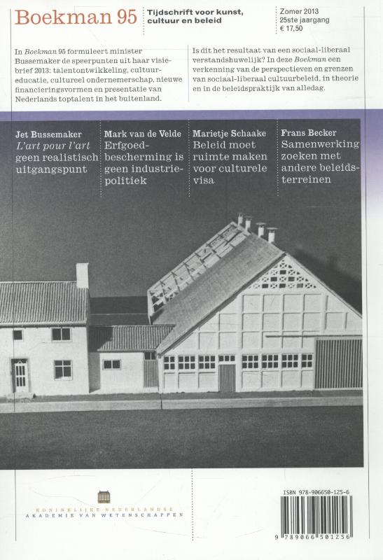 Boekman 95 -   Sociaal-liberaal cultuurbeleid achterkant