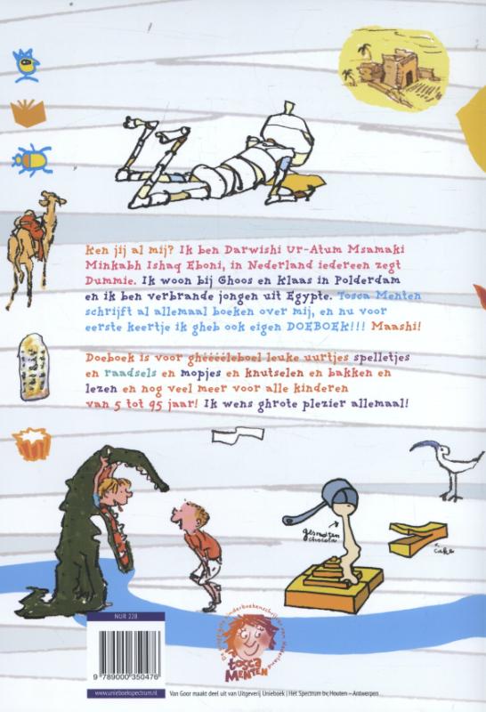 Dummie de mummie doeboek / Dummie de mummie achterkant