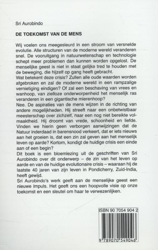 De toekomst van de mens achterkant