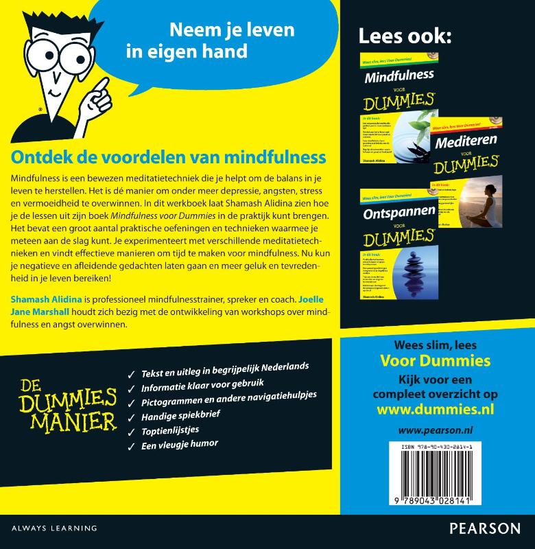 Mindfulness werkboek voor Dummies / Voor Dummies Mindfulness werkboek voor Dummies / Voor Dummies achterkant