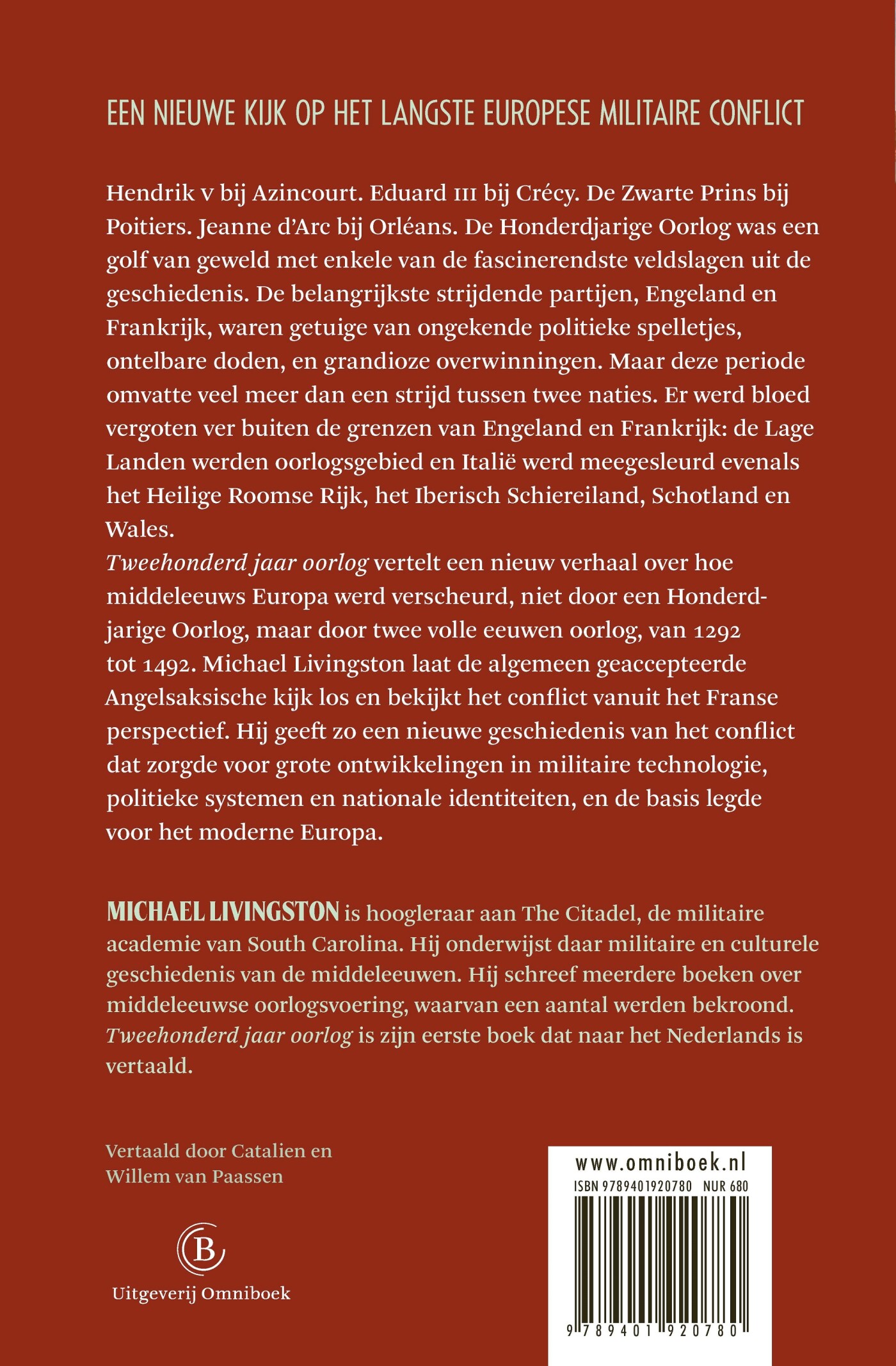 Tweehonderd jaar oorlog achterkant