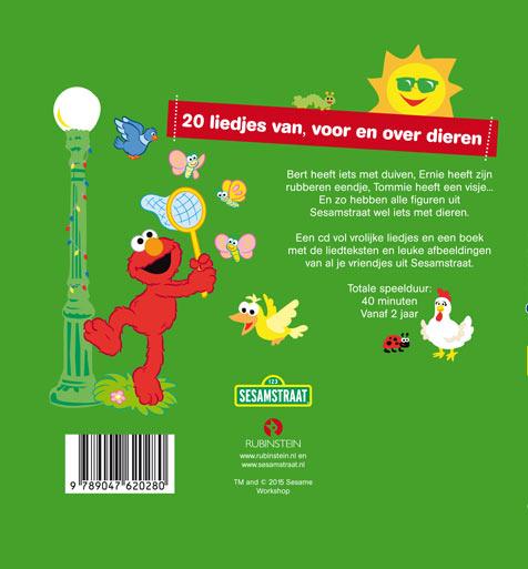 Sesamstraat - Dierendingen (CD | Boek) achterkant