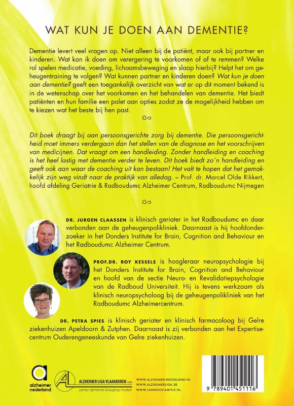 Wat kun je doen aan dementie? Wat kun je doen aan dementie? achterkant