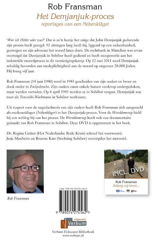 Het Demjanjuk-proces / Verbum Holocaust Bibliotheek achterkant