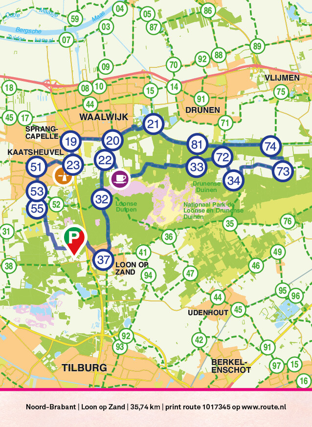Groots genieten in Brabant / Route.nl pocket achterkant