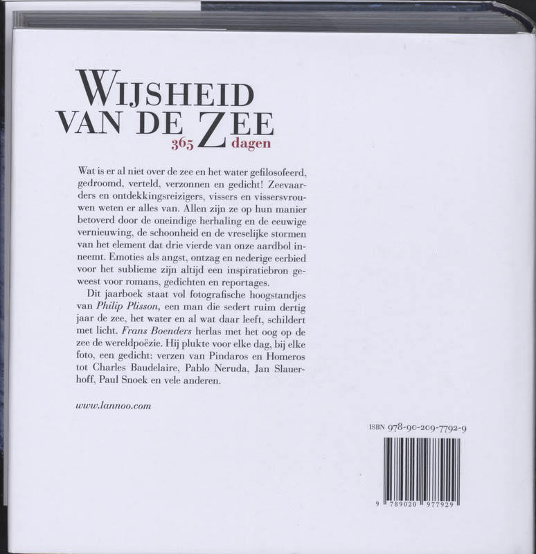 Wijsheid Van De Zee achterkant