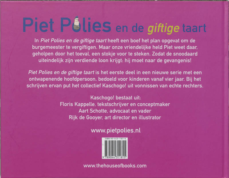 Piet Polies en de giftige taart / Piet Polies / 1 Piet Polies en de giftige taart / Piet Polies / 1 achterkant