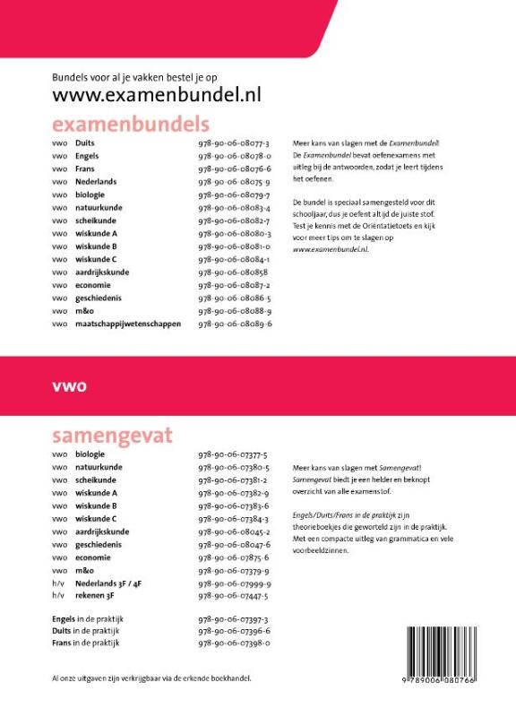 Examenbundel Vwo Frans 2014/2015 achterkant