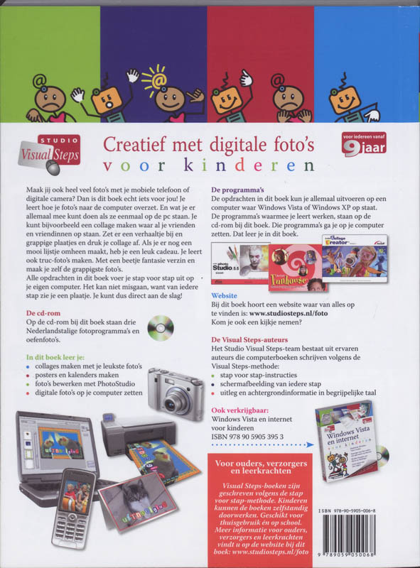 Creatief met digitale foto's voor kinderen + CD-ROM achterkant