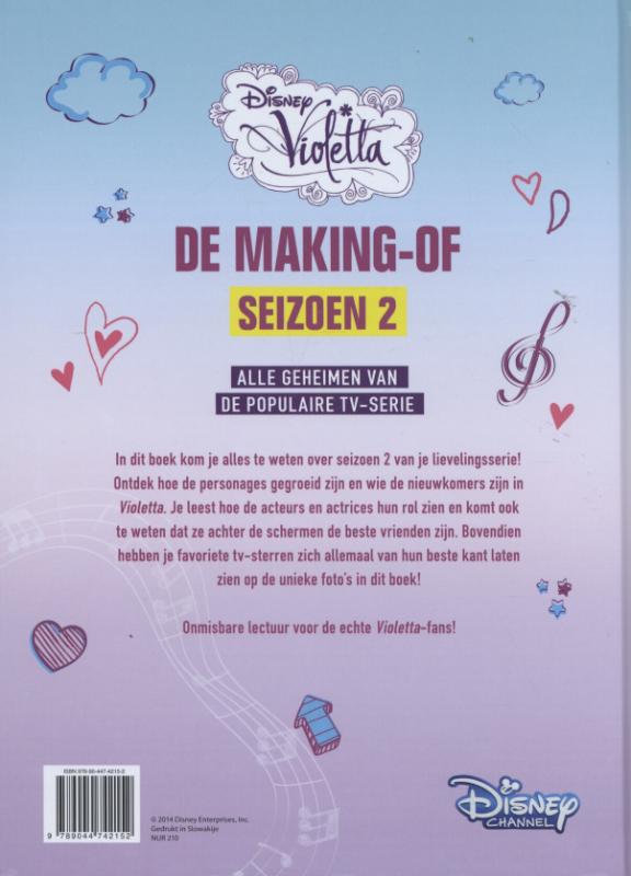 De making off / Seizoen 2 / Disney Violetta De making off / Seizoen 2 / Disney Violetta achterkant