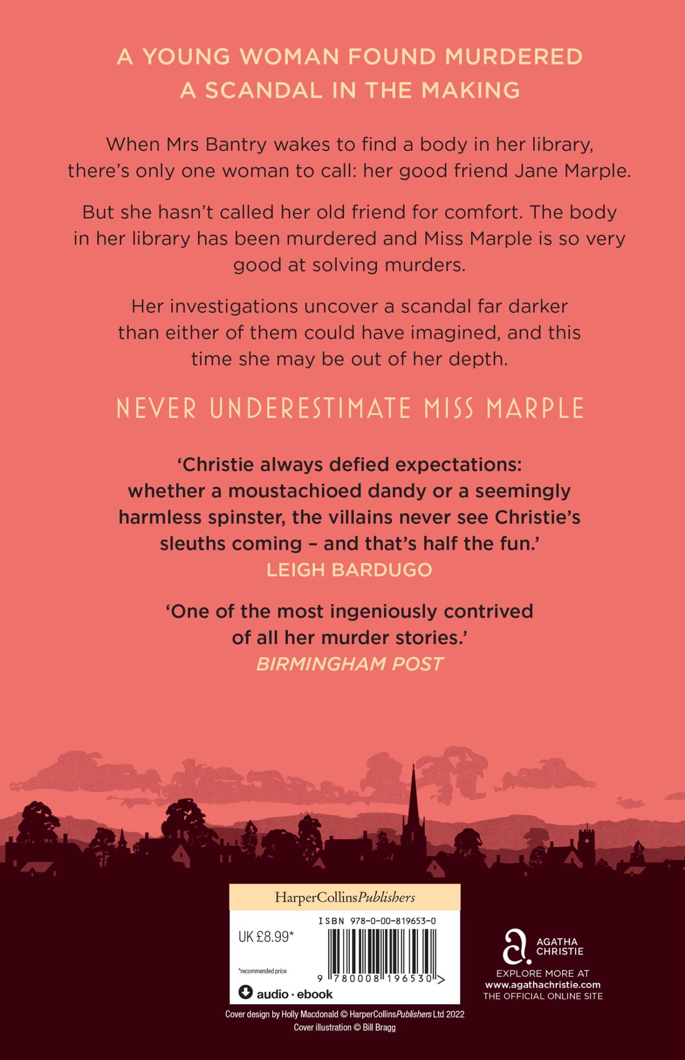 The body in the library / Miss Marple achterkant