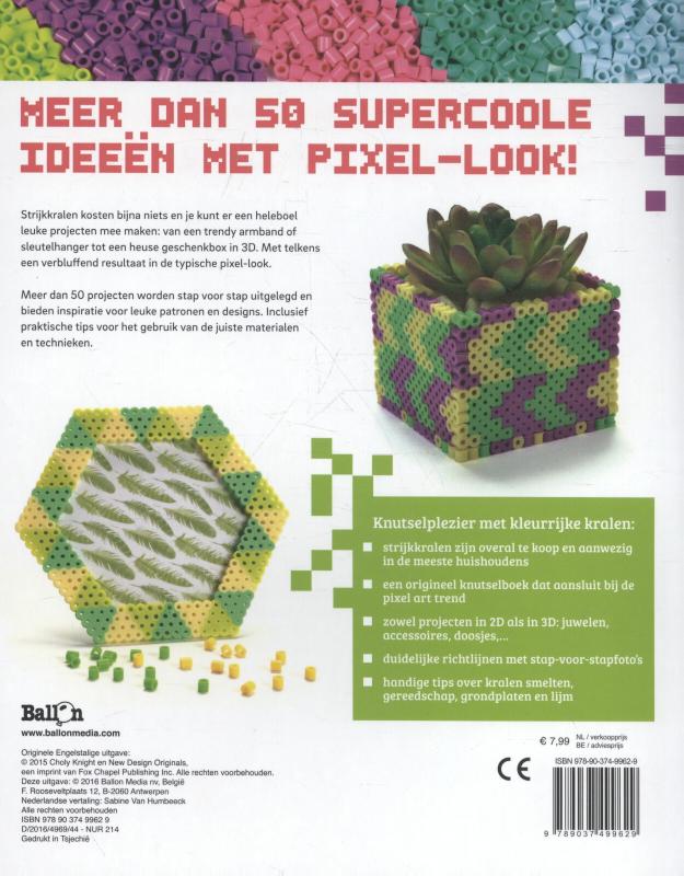 Creatief met strijkkralen / Pixel craft achterkant