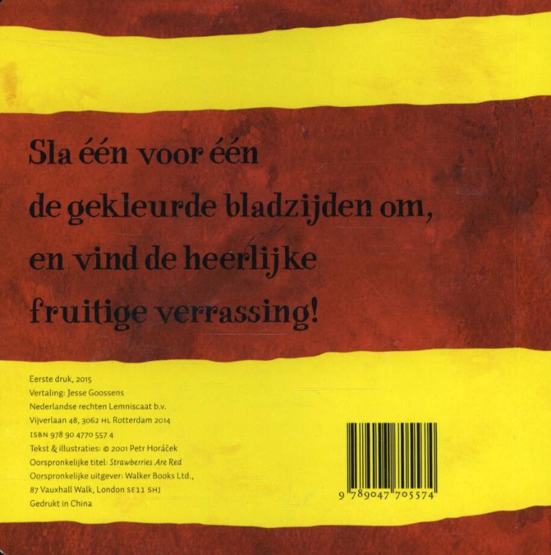 Aardbeien zijn rood achterkant