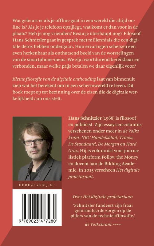 Kleine filosofie van de digitale onthouding achterkant