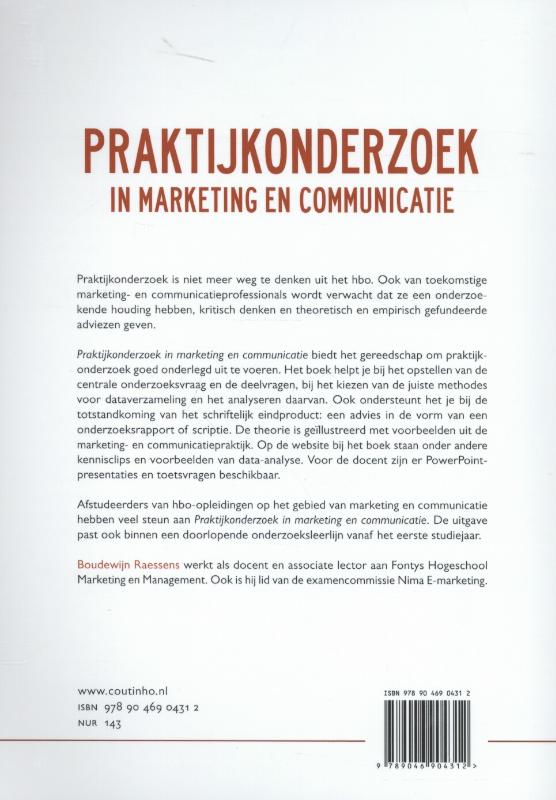 Praktijkonderzoek in marketing en communicatie Praktijkonderzoek in marketing en communicatie achterkant