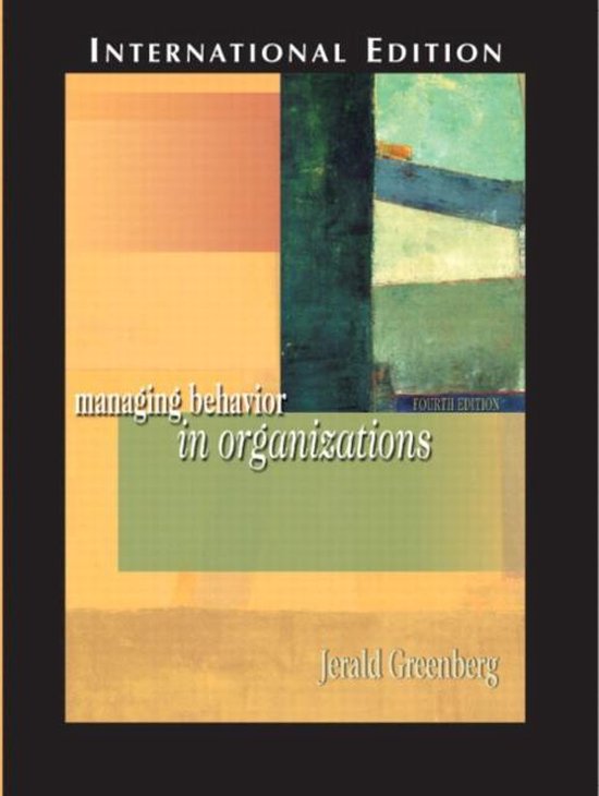 Managing Behavior in Organizations
