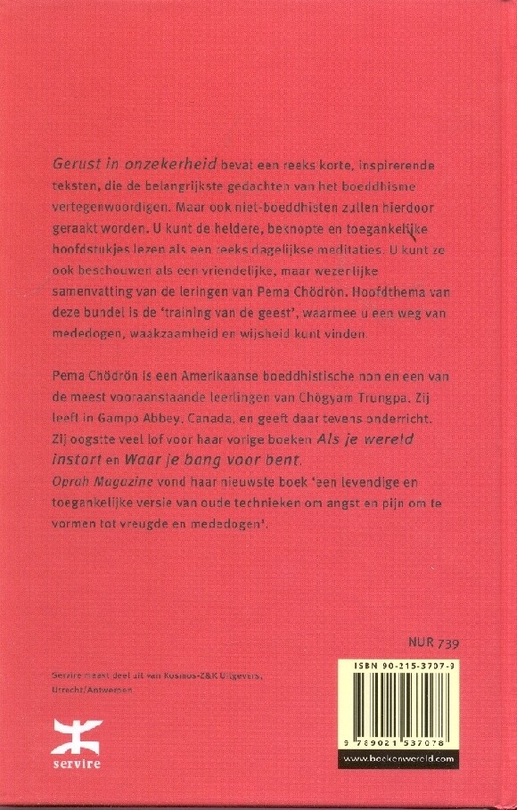 Gerust in onzekerheid achterkant