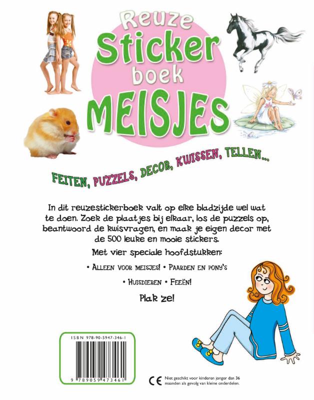 Reuze stickerboek meisjes achterkant