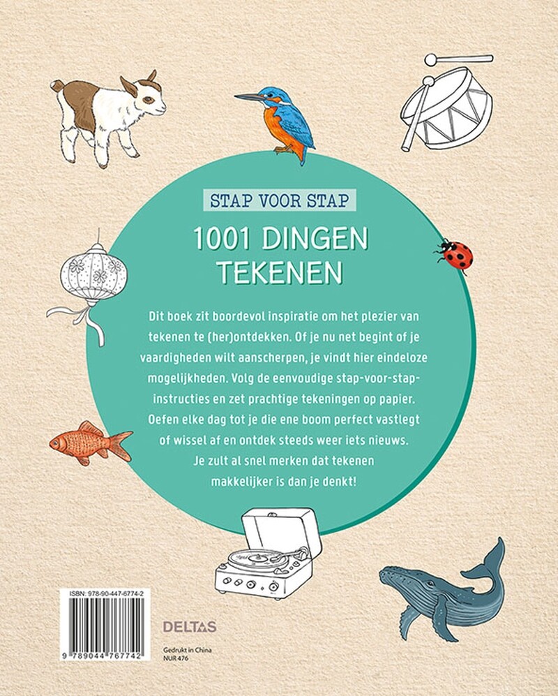 1001 dingen tekenen achterkant