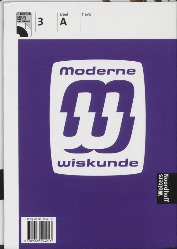 Moderne wiskunde 3a havo Hoofdboek achterkant