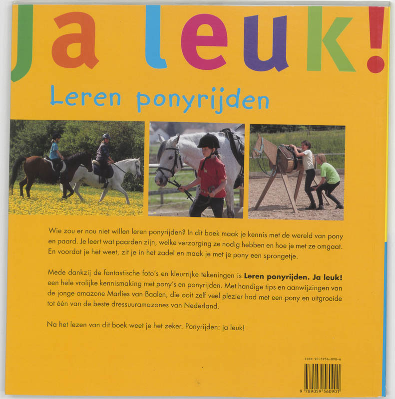 Leren Ponyrijden Ja Leuk achterkant