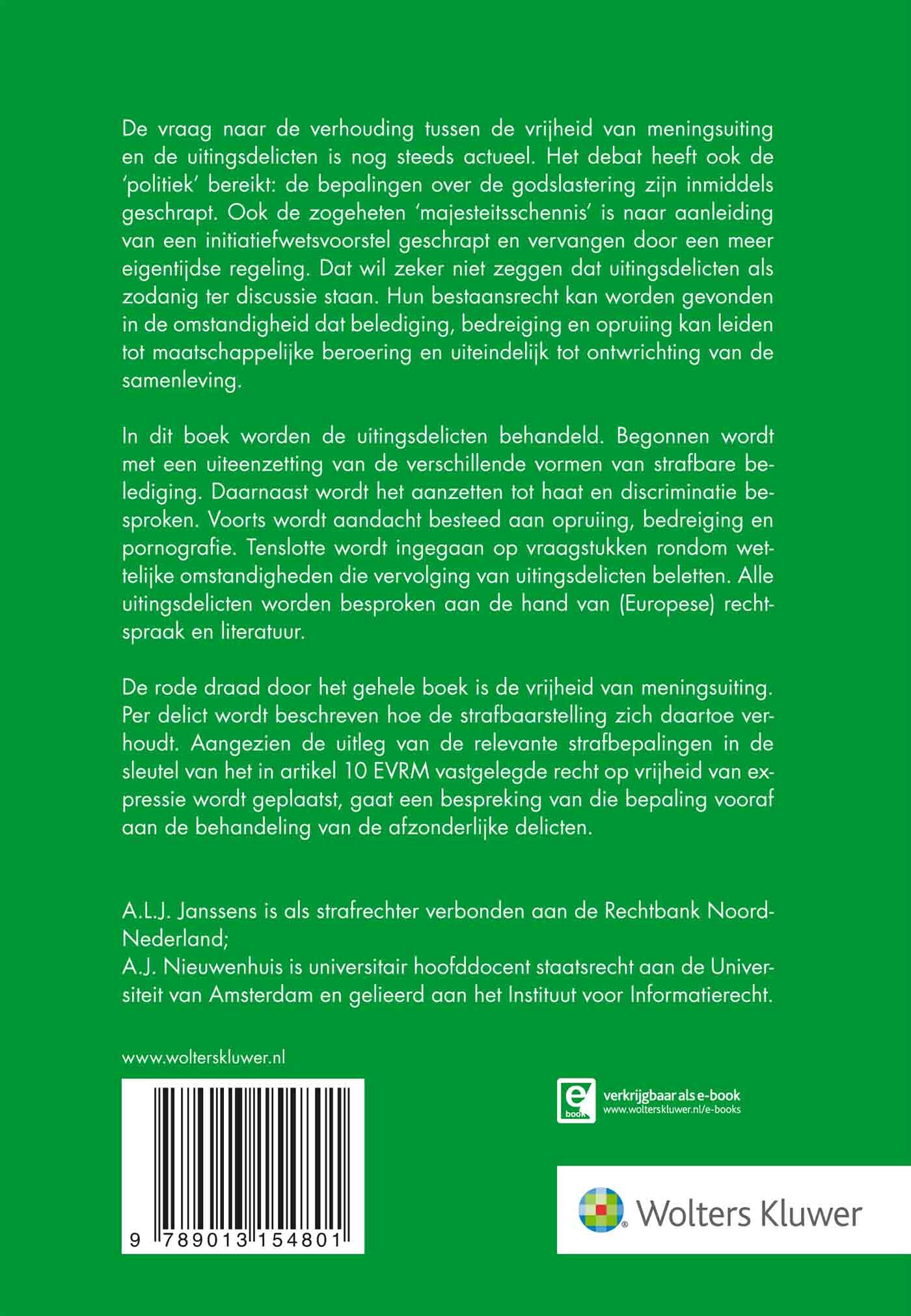 Uitingsdelicten achterkant