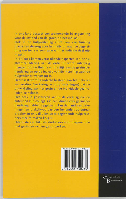 Inleiding in de gezinsbehandeling Inleiding in de gezinsbehandeling achterkant