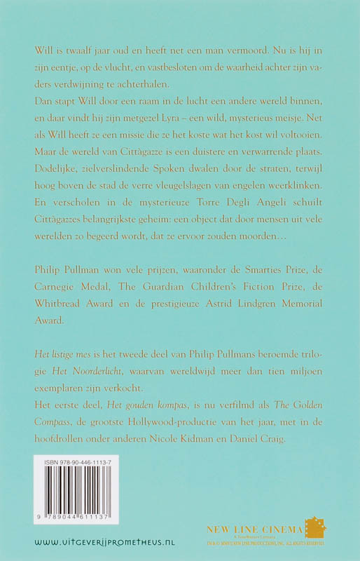 Het listige mes / Noorderlicht-trilogie / 2 achterkant