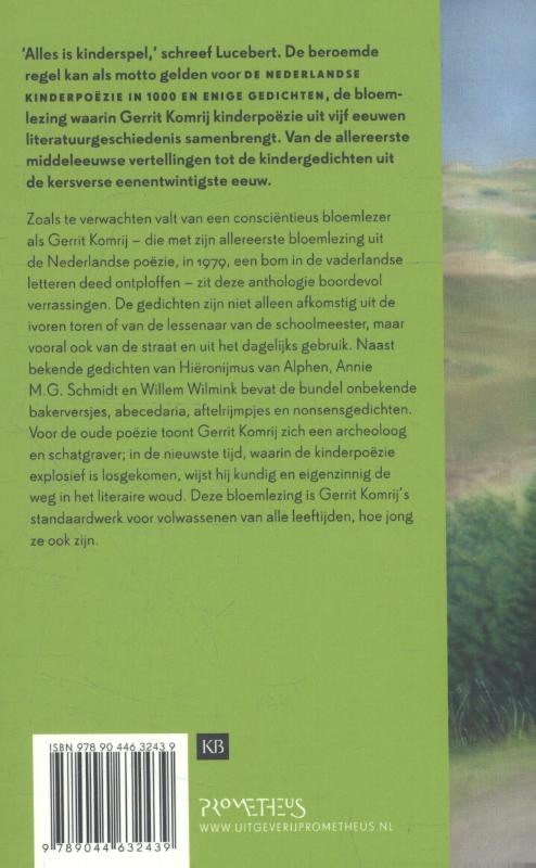 De Nederlandse kinderpoëzie in 1000 en enige gedichten achterkant