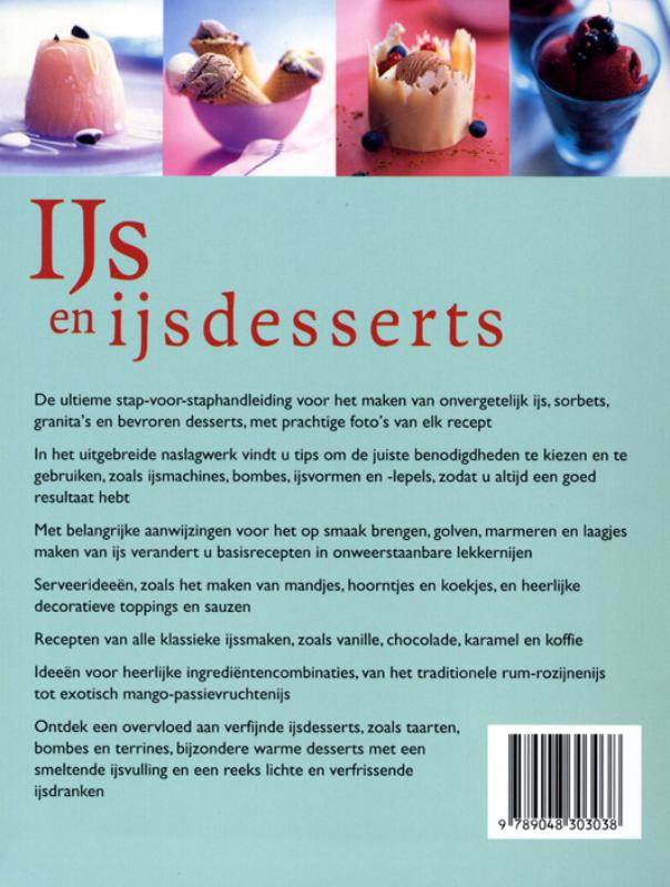 IJs en ijsdesserts achterkant