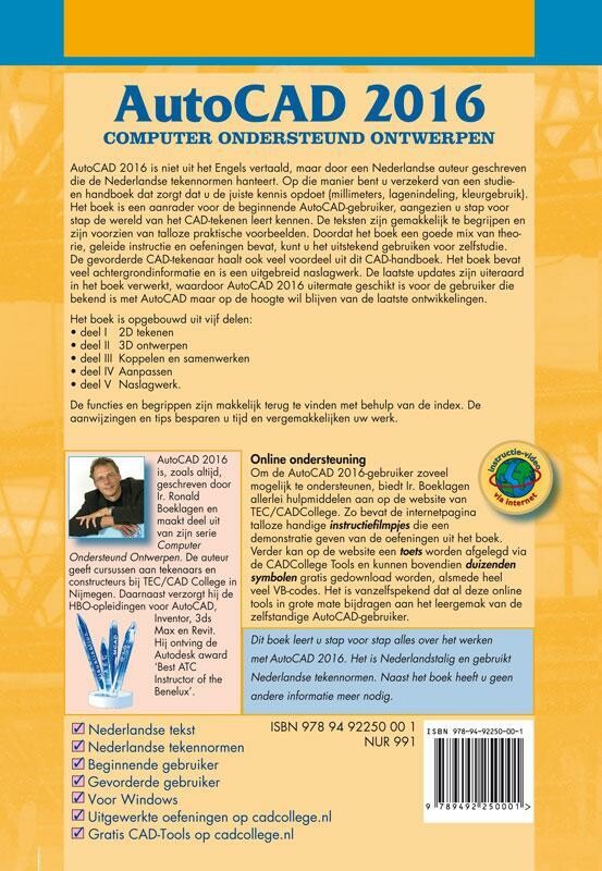 AutoCAD 2016 achterkant