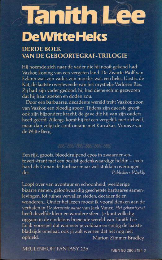 Witte heks / Geboortegraf / 3 achterkant
