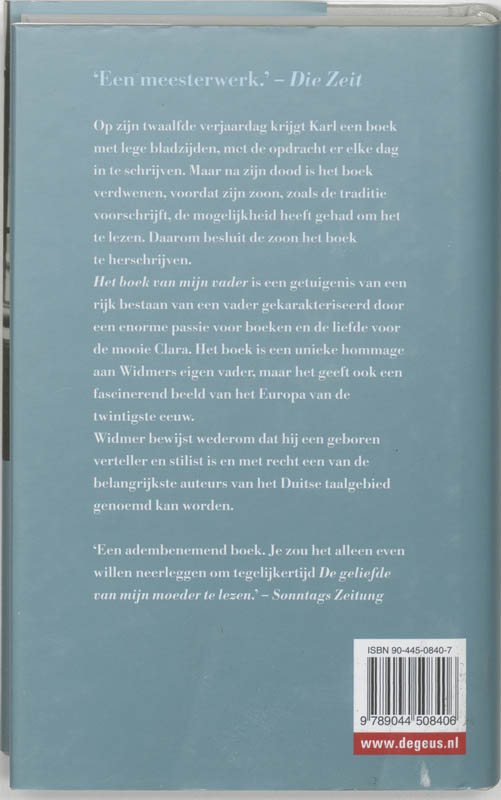 Het boek van mijn vader Het boek van mijn vader achterkant