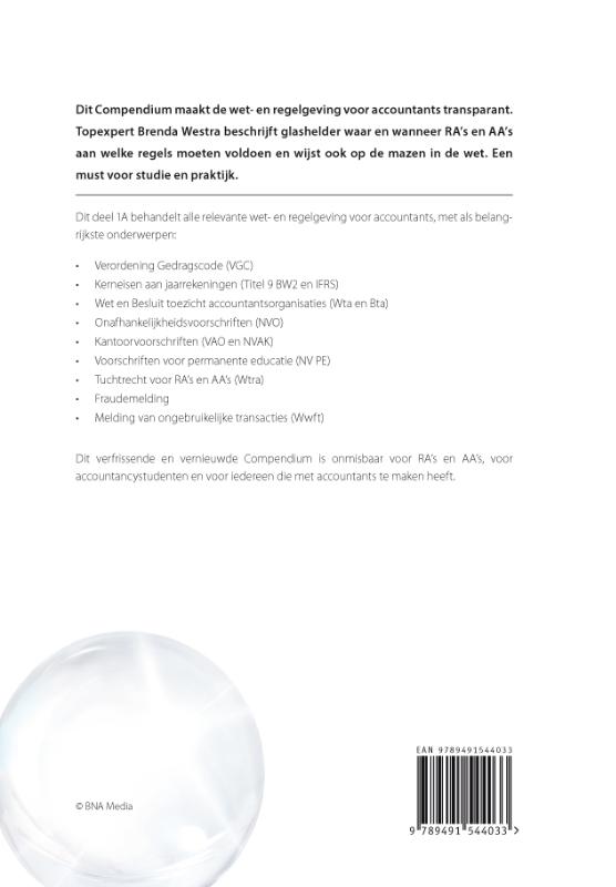 Compendium accountancy 1A wet- en regelgeving achterkant