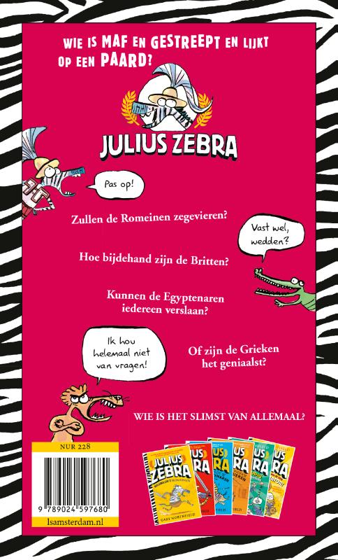 Het gigagrappige quizboek van Julius Zebra / Julius Zebra achterkant