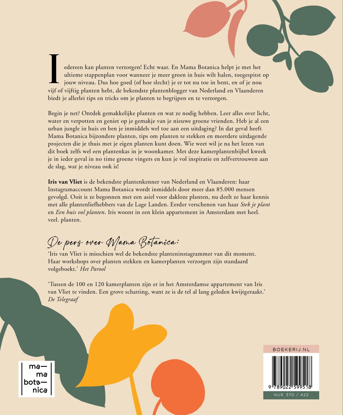 De kamerplantenbijbel van Mama Botanica achterkant