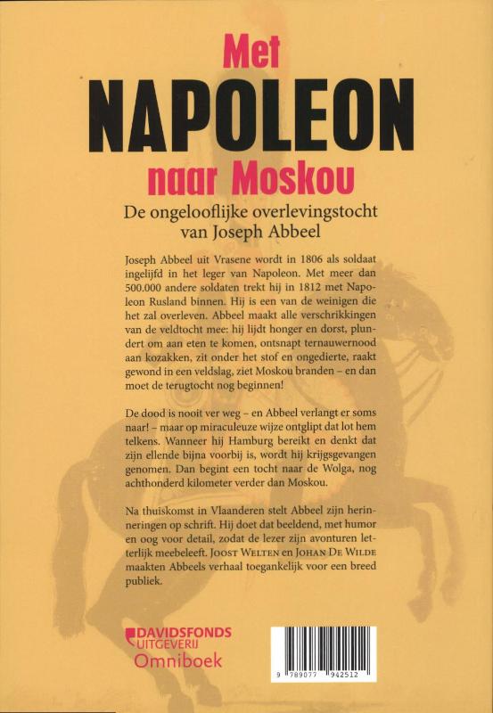 Met Napoleon naar Moskou achterkant