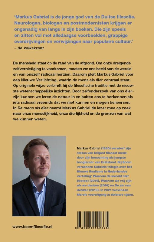 De mens als dier achterkant