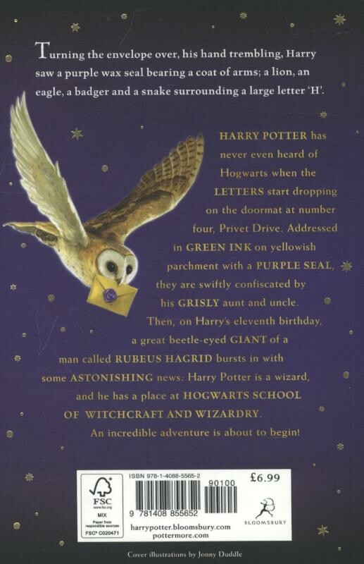 Harry Potter and the philosopher's stone / Harry Potter / 1 achterkant