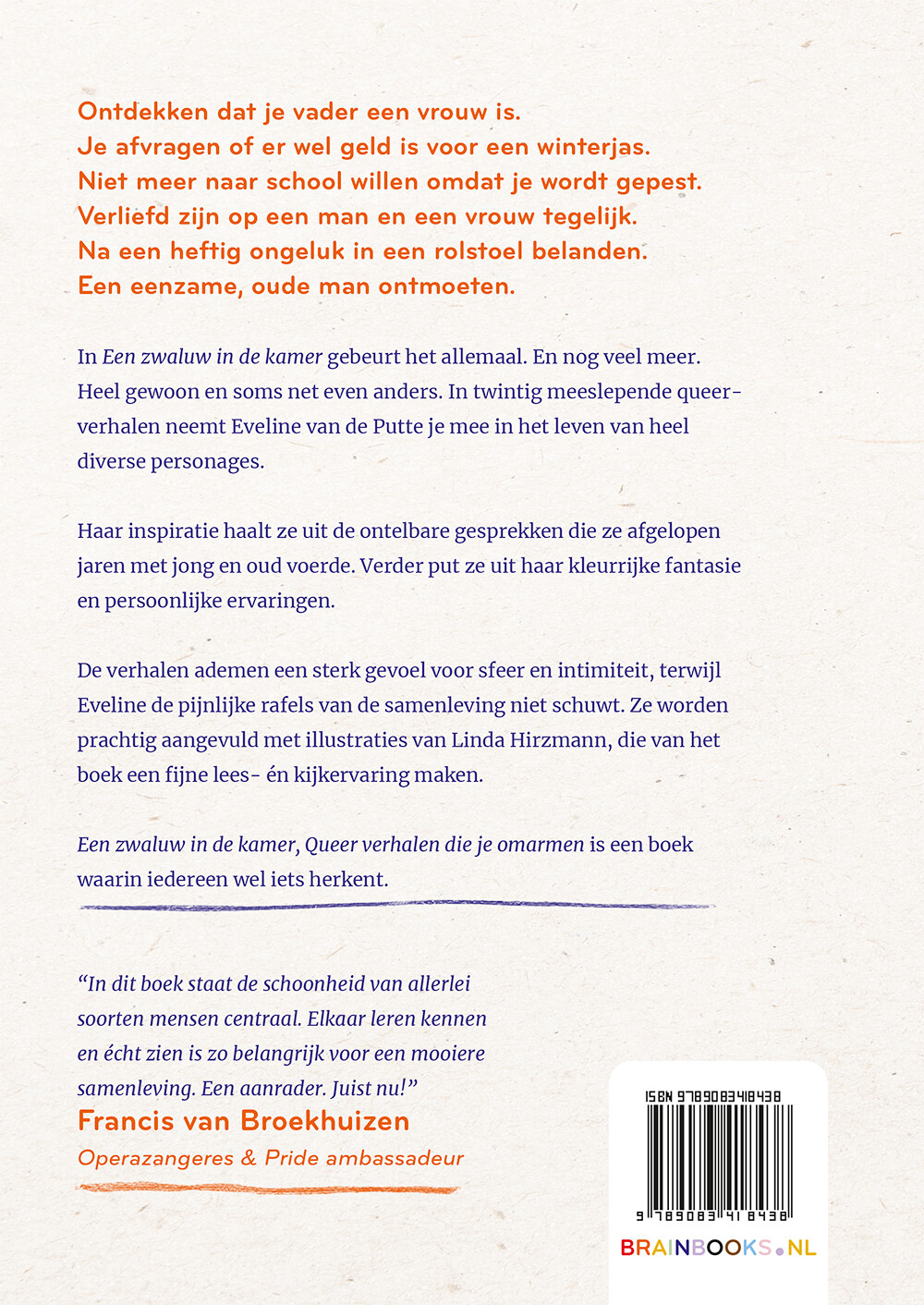 Een zwaluw in de kamer achterkant