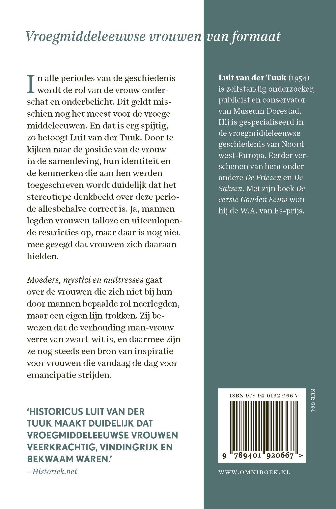 Moeders, mystici en maîtresses achterkant