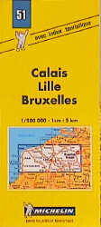 MICHELIN 051 CALAIS LILLE BRUXELLES