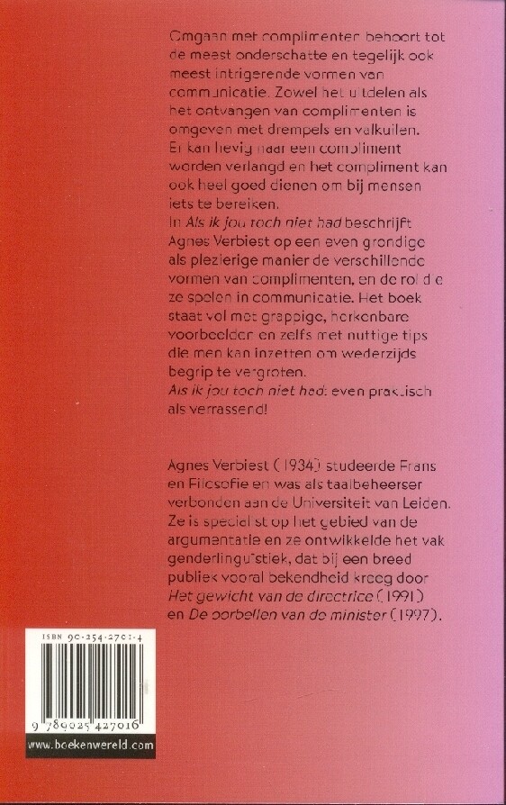 Als ik jou toch niet had achterkant