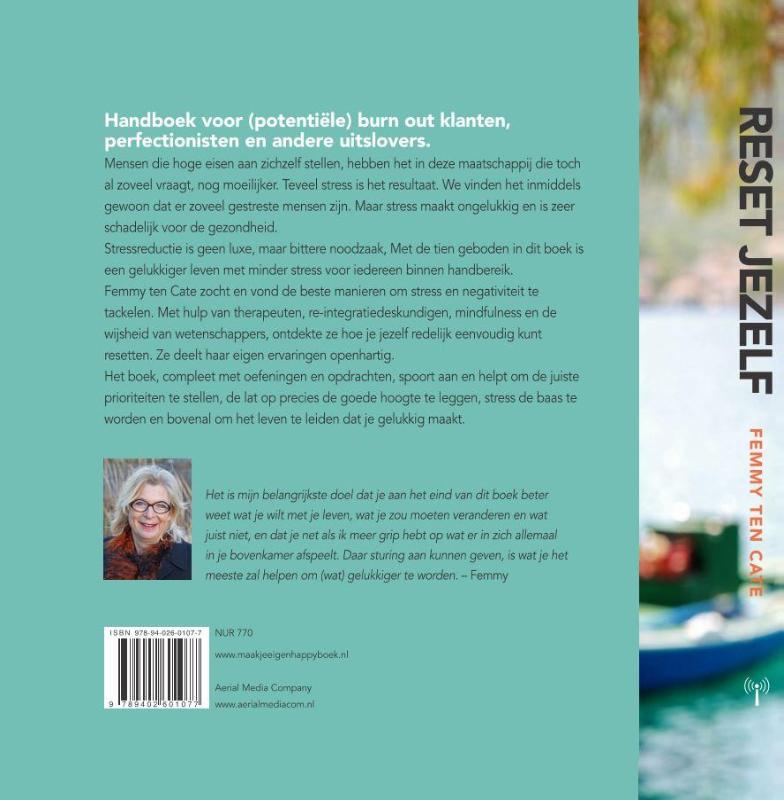 Reset jezelf: minder stress, meer geluk achterkant