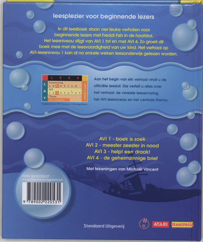 Freddi Fish / leesplezier voor beginnende lezers / Freddi Fish achterkant